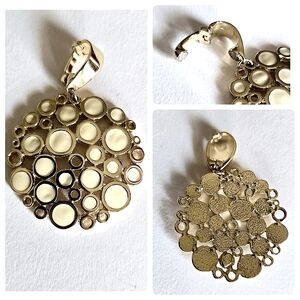 Artistry Gold and Cream Circle Enhancer Pendant
